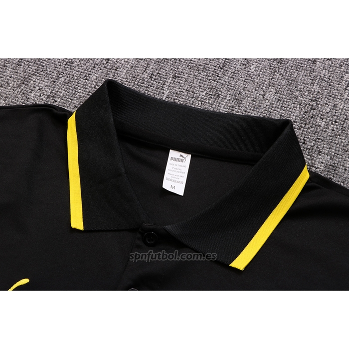 Camiseta Polo del Borussia Dortmund 2022-2023 Negro y Amarillo